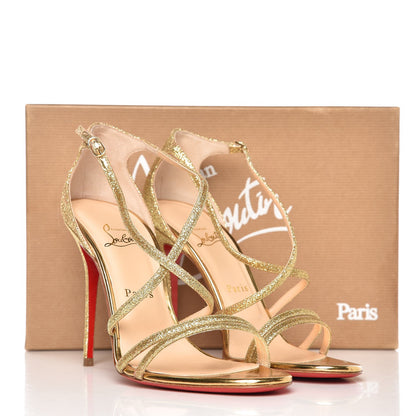 Christian Louboutin Glitter Gwynitta 100 Sandals 39 Gold 8 of 8