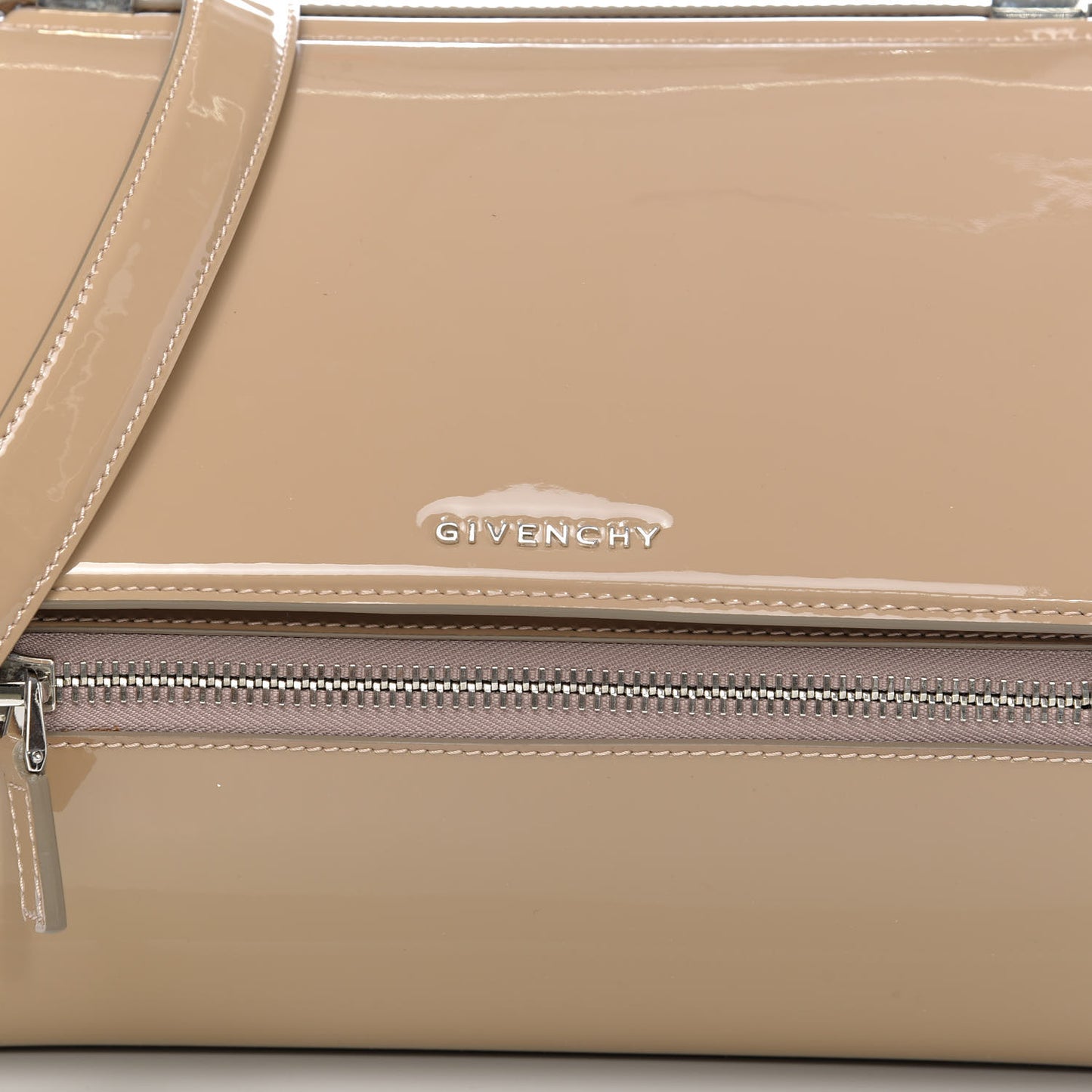 Patent Calfskin Medium Pandora Box Crossbody Bag
