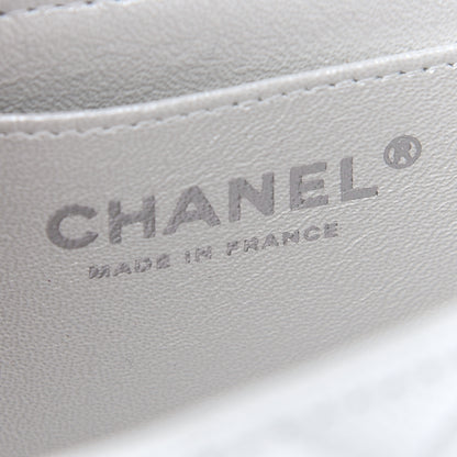 Chanel Iridescent Caviar Quilted Mini Top Handle Rectangular Flap White 6 of 9