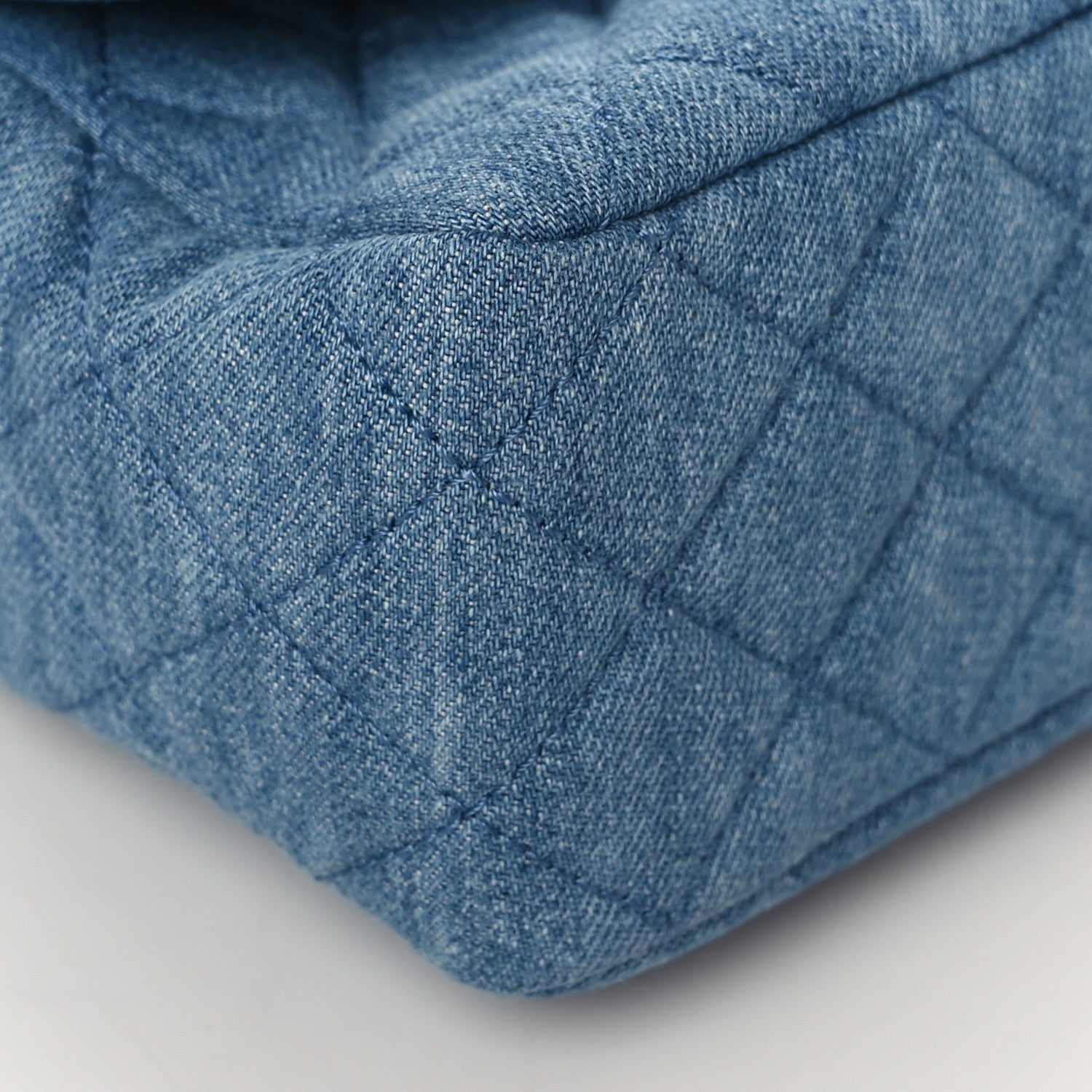 Chanel Denim Quilted Mini Pearl Crush Flap Blue 9 of 10