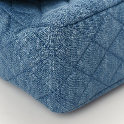 Chanel Denim Quilted Mini Pearl Crush Flap Blue 9 of 10