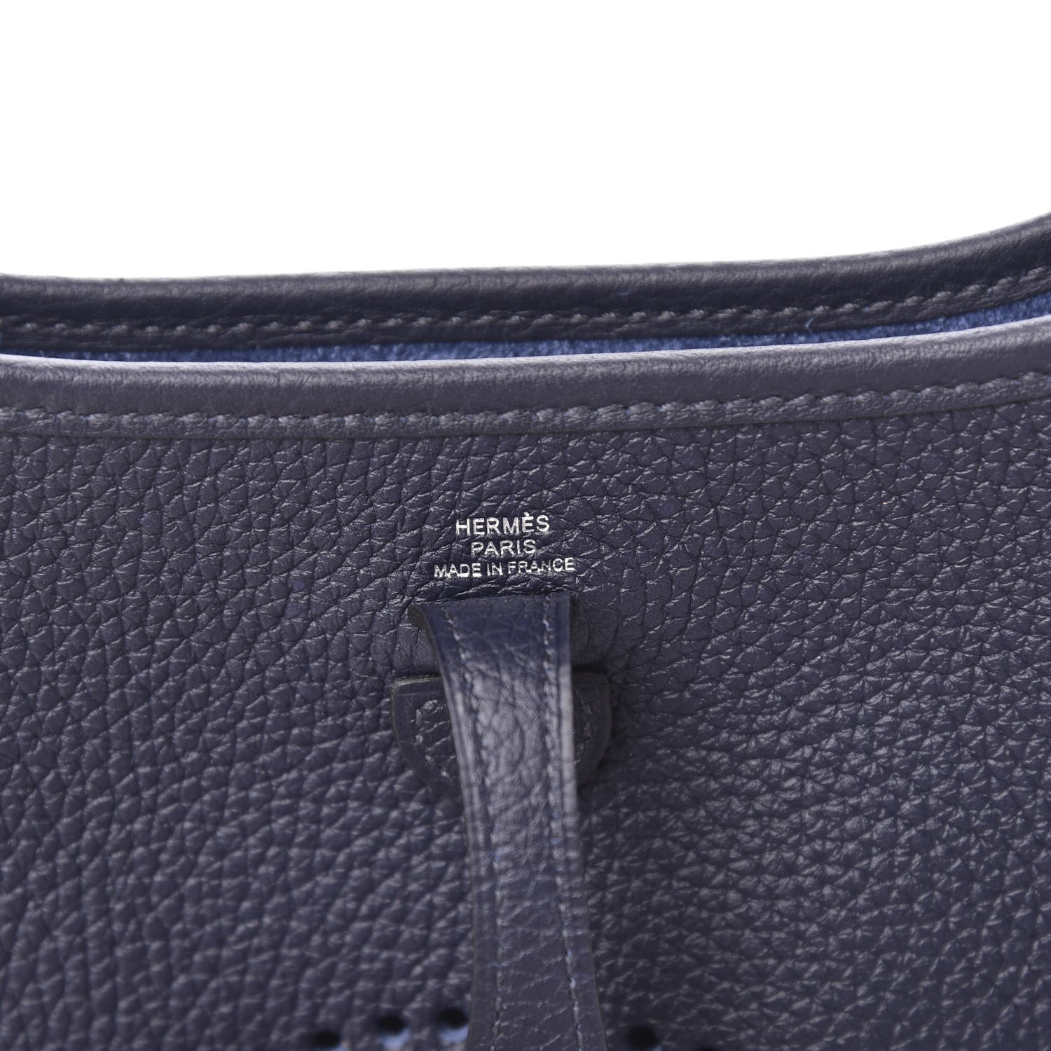 Hermes Taurillon Clemence Evelyne TPM Bleu Nuit 6 of 11