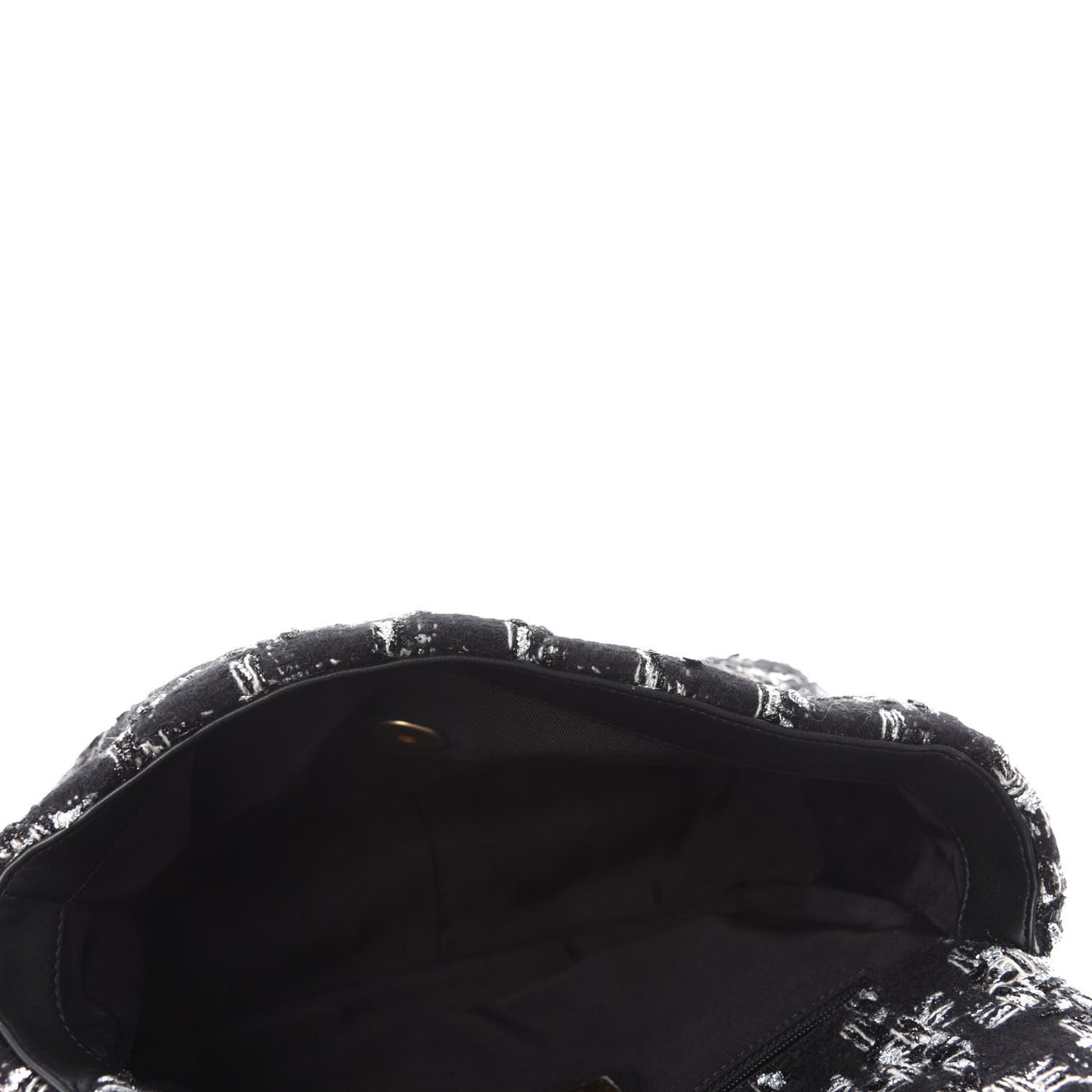 Tweed Quilted Medium Chanel 19 Flap Black Silver Ecru