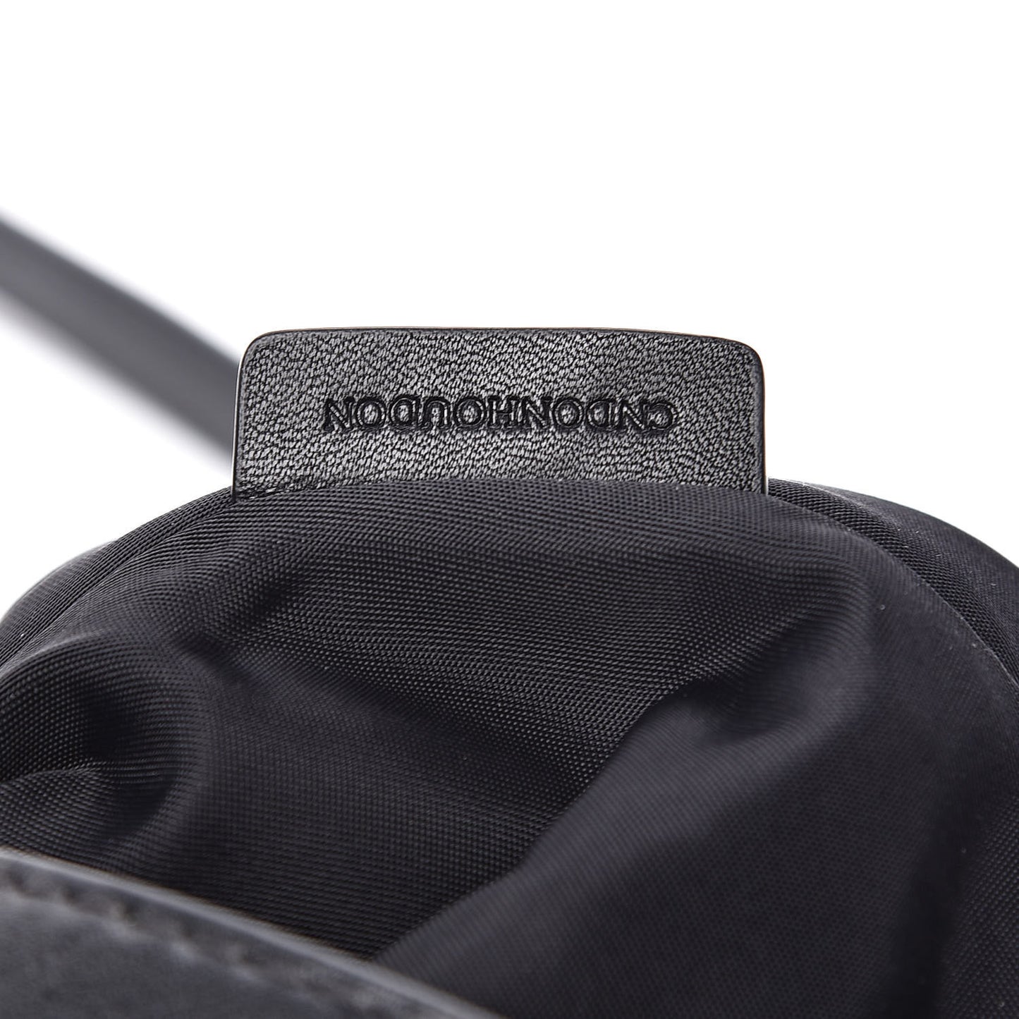 Nylon Check Small Buckleigh Packable Tote Charcoal