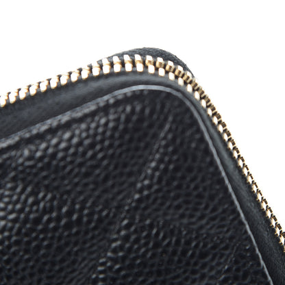 Chanel Caviar Quilted Large Zip Around Organizer Wallet Black 9 of 10