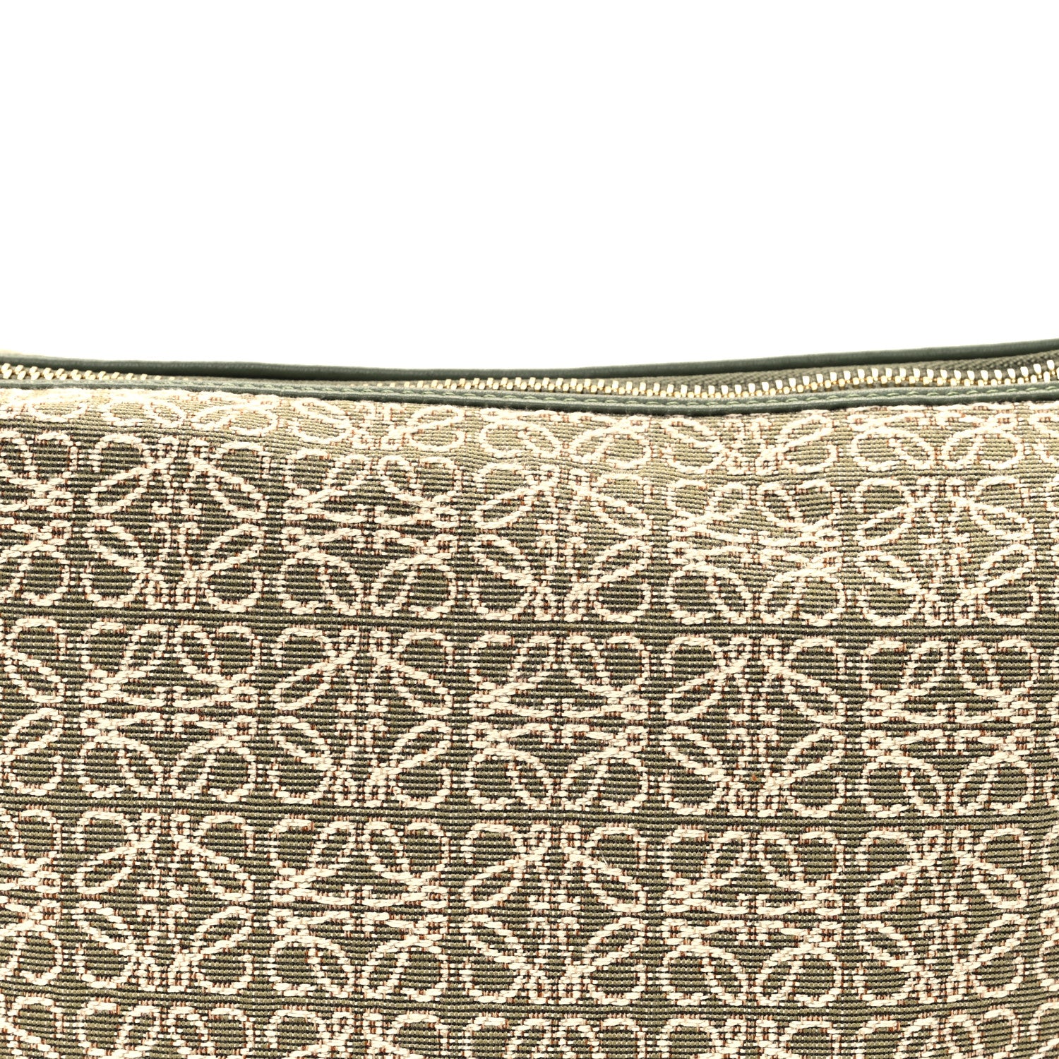 Loewe Jacquard Anagram Calfskin Small Cubi Bag Avocado Green 7 of 9