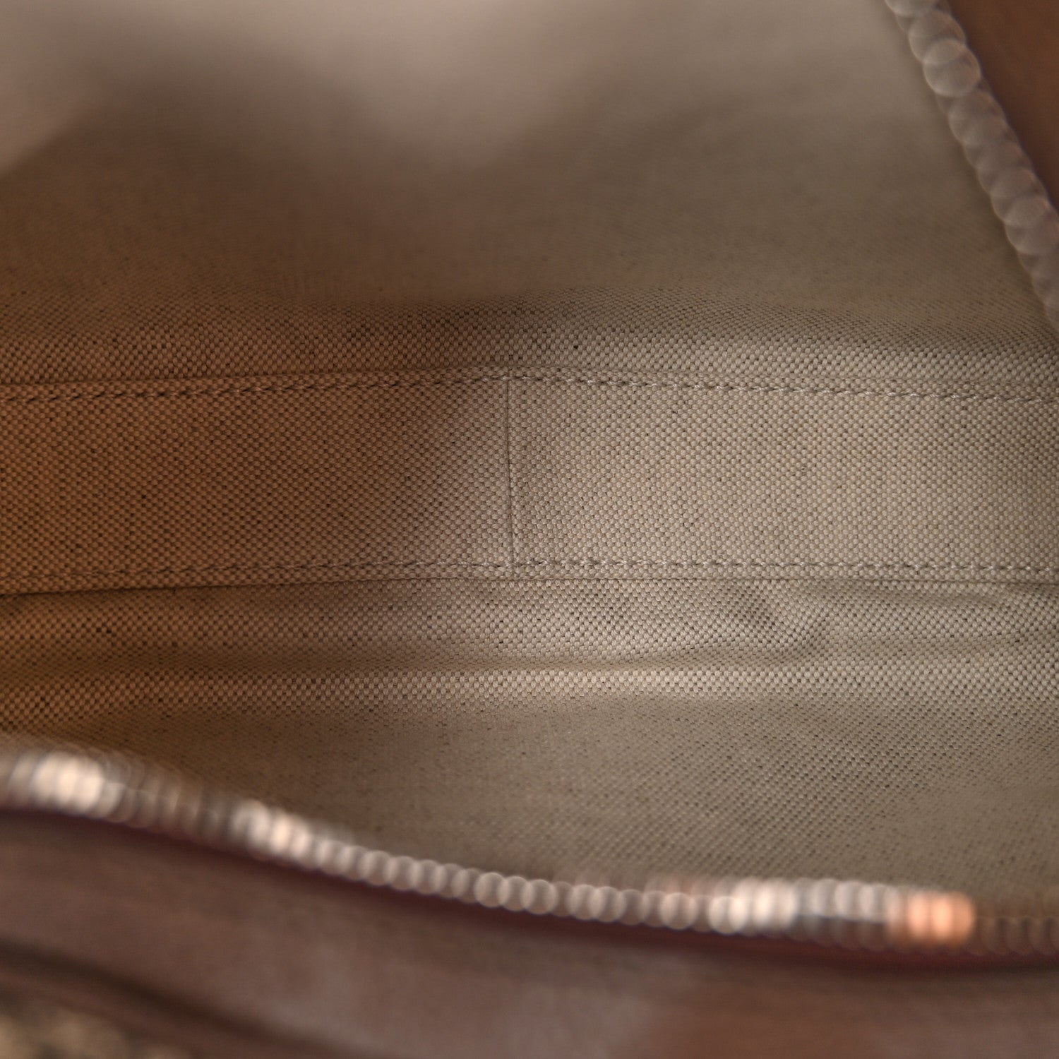 Gucci GG Supreme Monogram Textured Calfskin Web Large Attache Shoulder Bag Beige Ebony New Acero 5 of 12