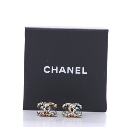 Chanel Crystal City Of Lights CC Earrings Gold 5 of 5