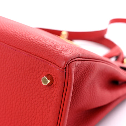 Hermes Taurillon Clemence Kelly Retourne 28 Geranium 9 of 11