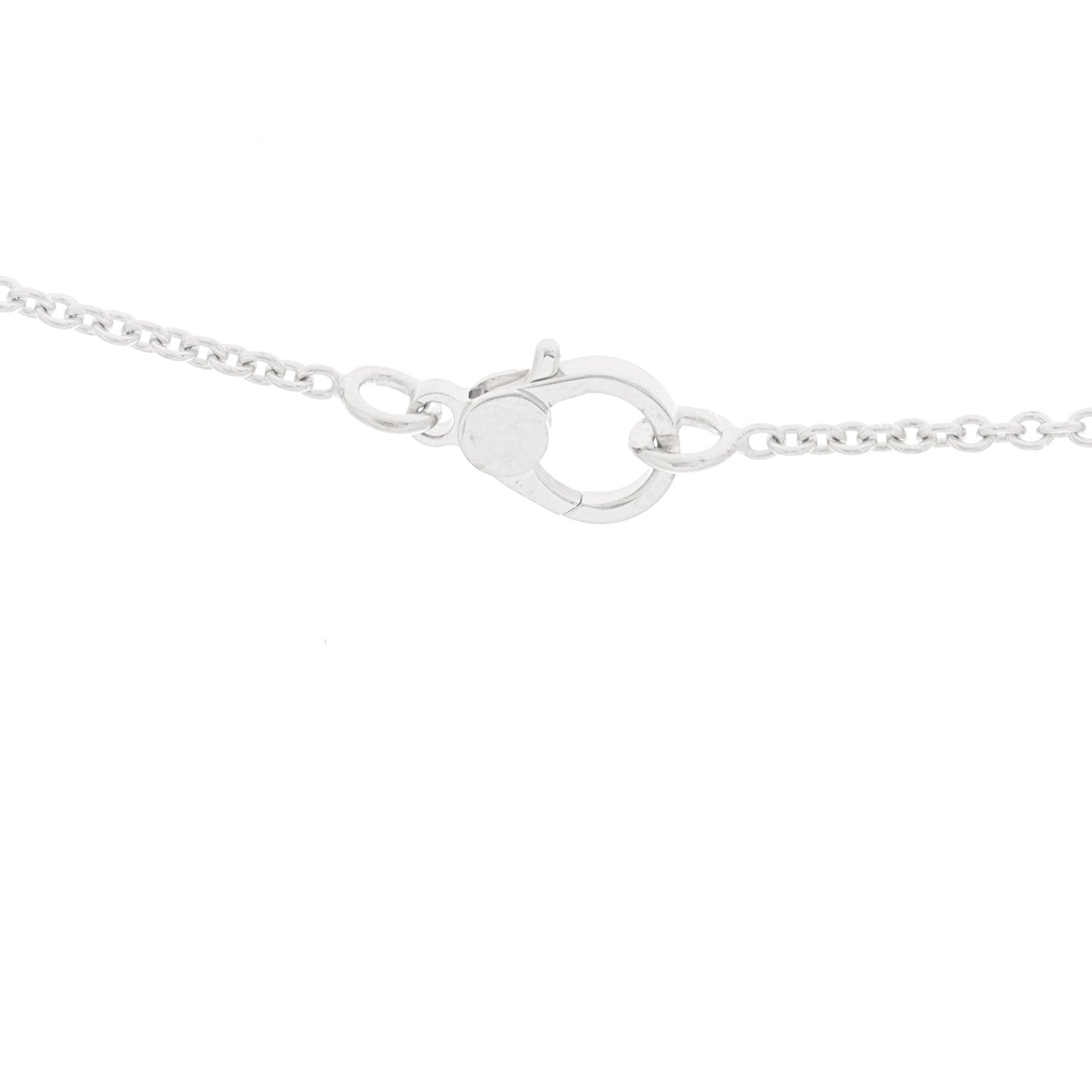 Hermes 18K White Gold Diamond Finesse Pendant Necklace 4 of 6