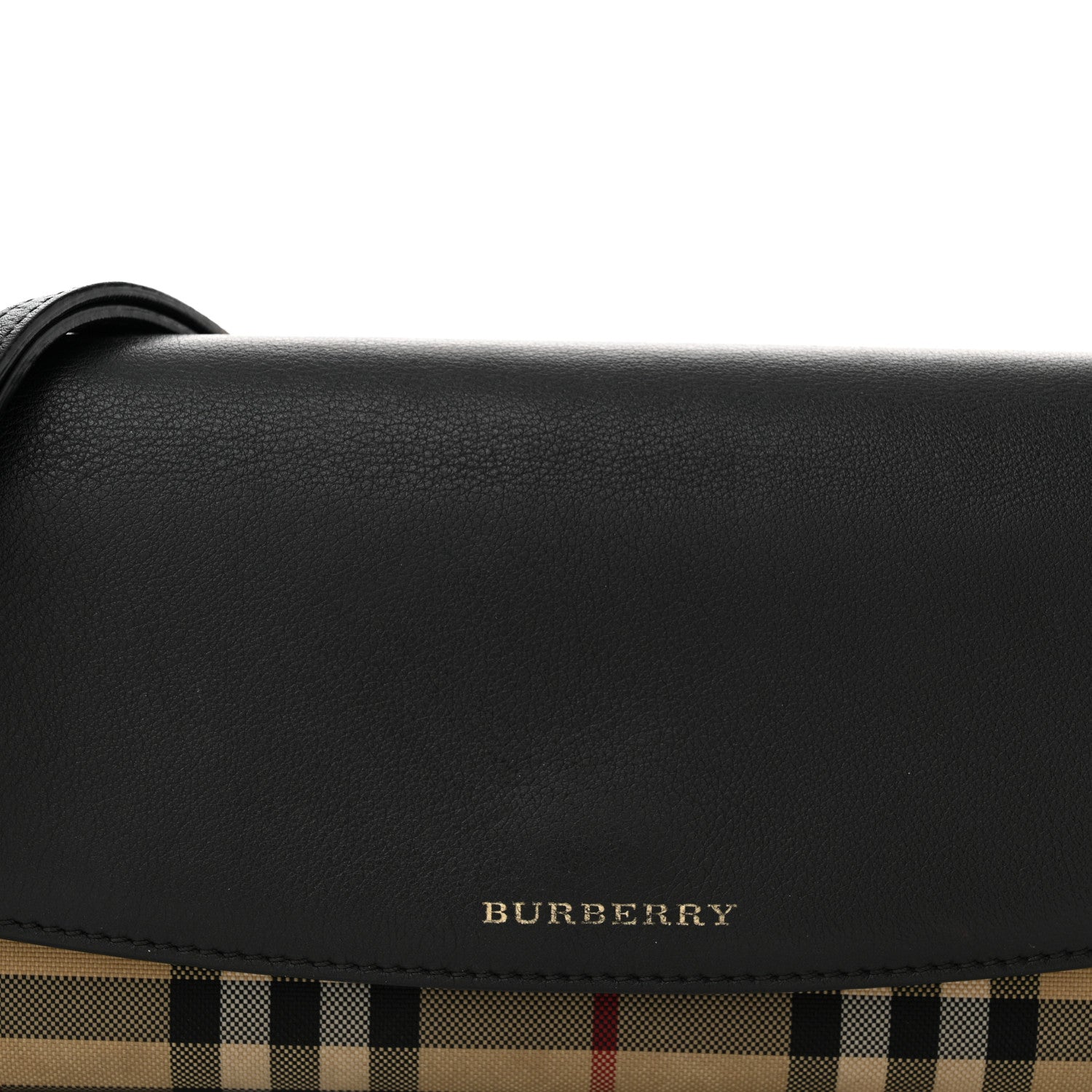 Burberry Calfskin House Check Henley Wallet On Chain Black 7 of 14