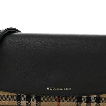 Burberry Calfskin House Check Henley Wallet On Chain Black 7 of 14