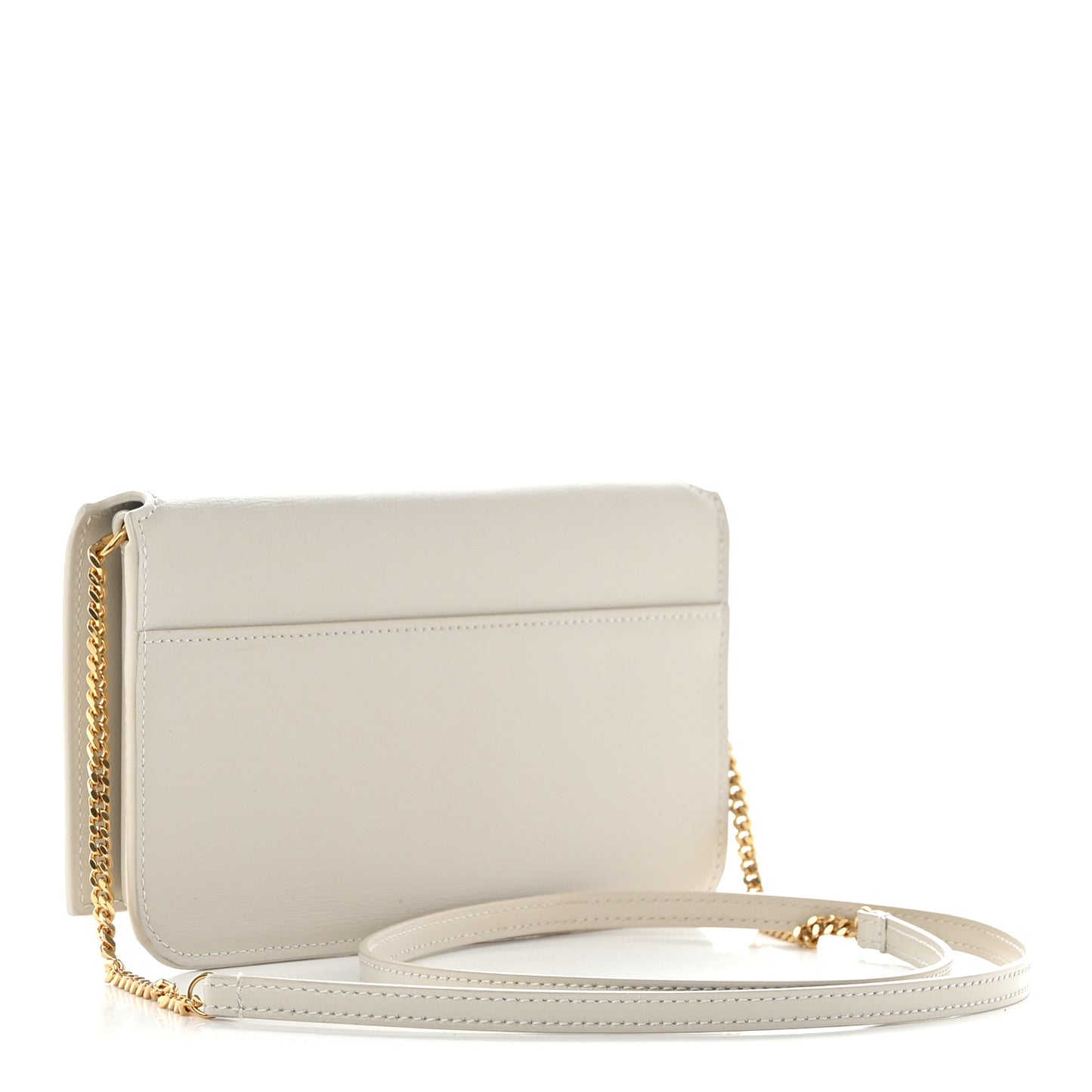 Smooth Calfskin Monogram Phone Holder Crossbody Crema Soft