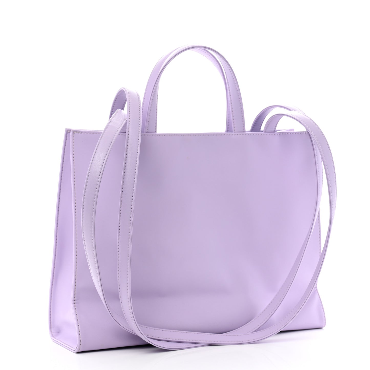 Vegan Leather Medium Shopping Bag Lavender