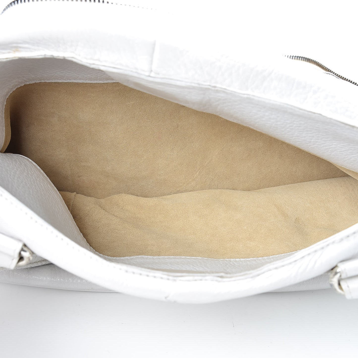 Cervo Deerskin Intrecciato Satchel White