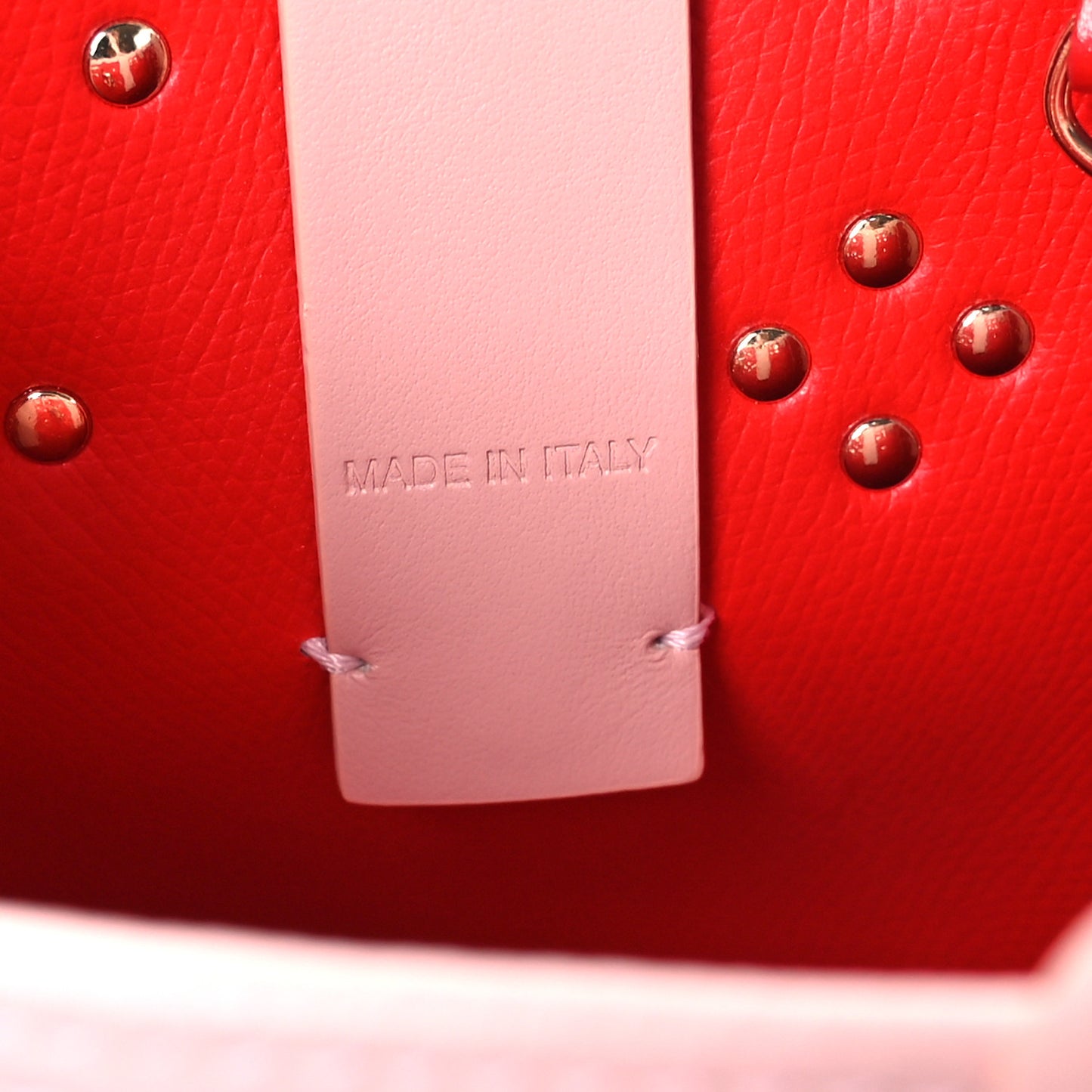 Calfskin Empire Spike Studded Mini North South Cabata Tote Rosy