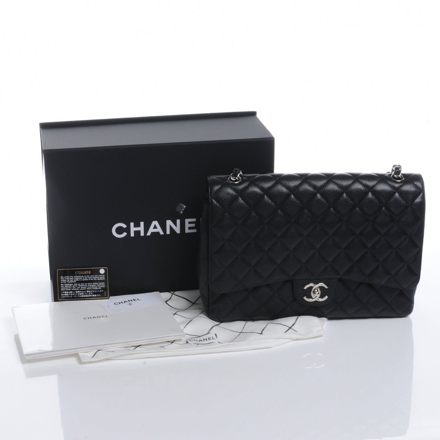 Caviar Maxi Single Flap Black