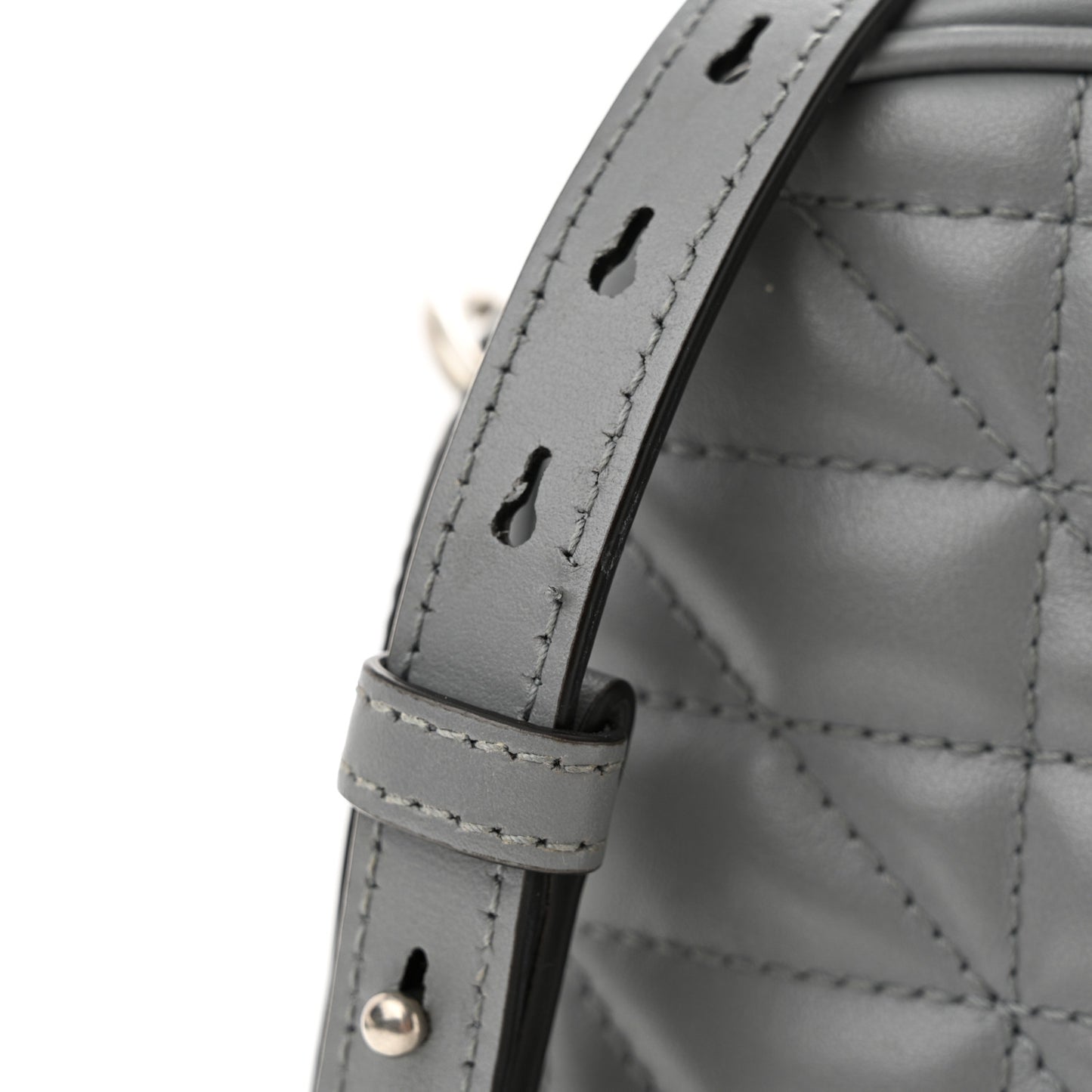 Calfskin Matelasse Aria Small GG Marmont Chain Shoulder Bag Deep Grey