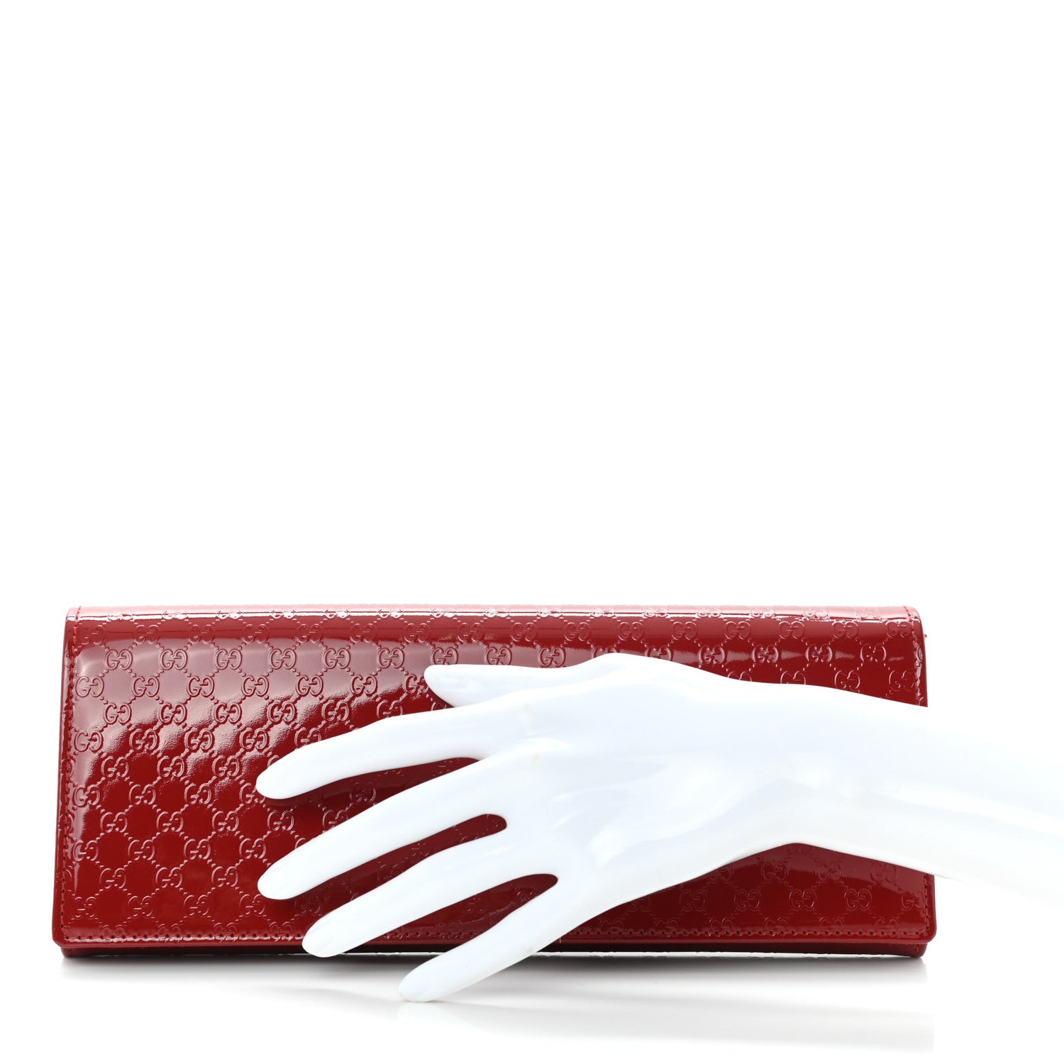 Gucci Patent Microguccissima Small Broadway Clutch Red 2 of 10