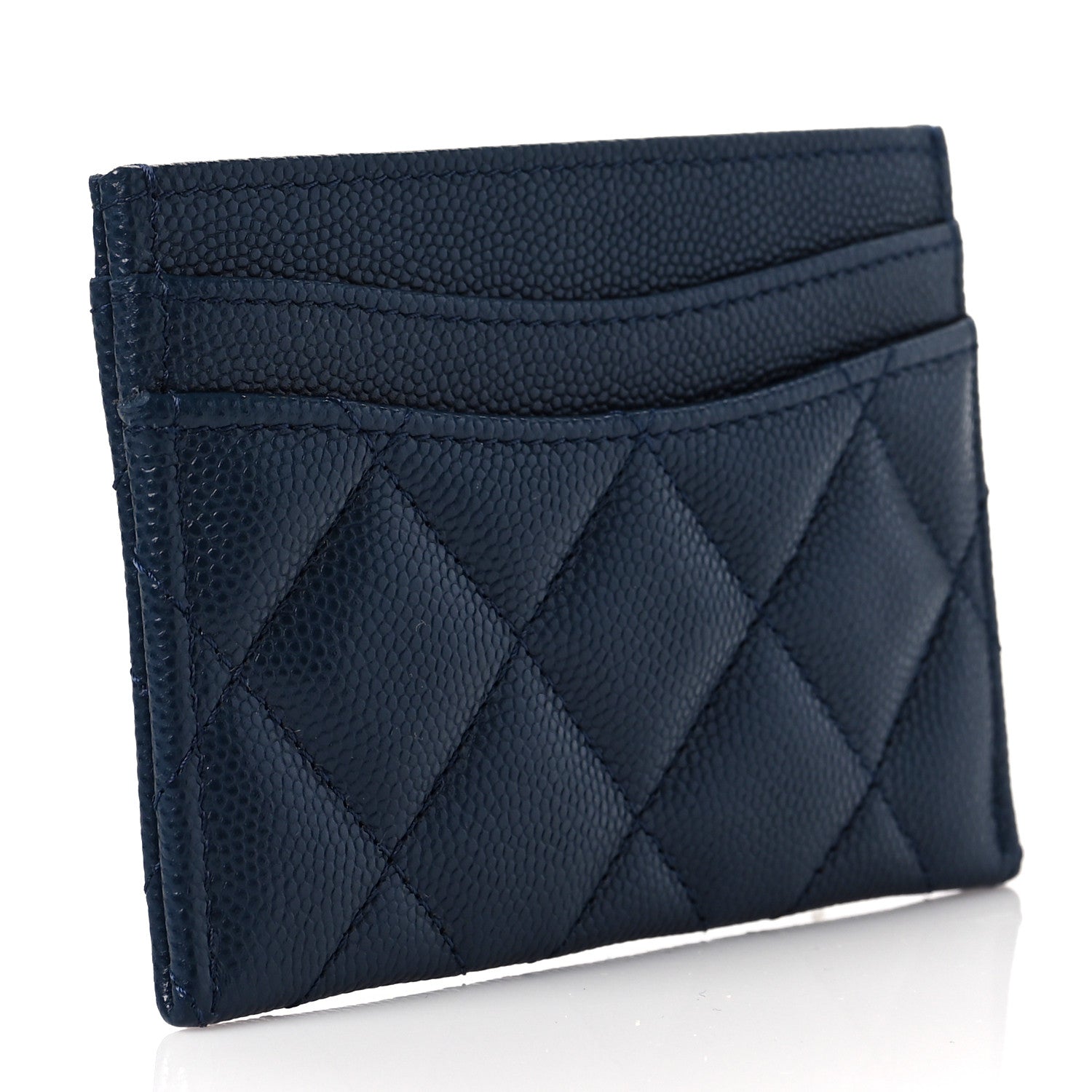 Chanel Caviar Quilted Card Holder Navy 3 of 8