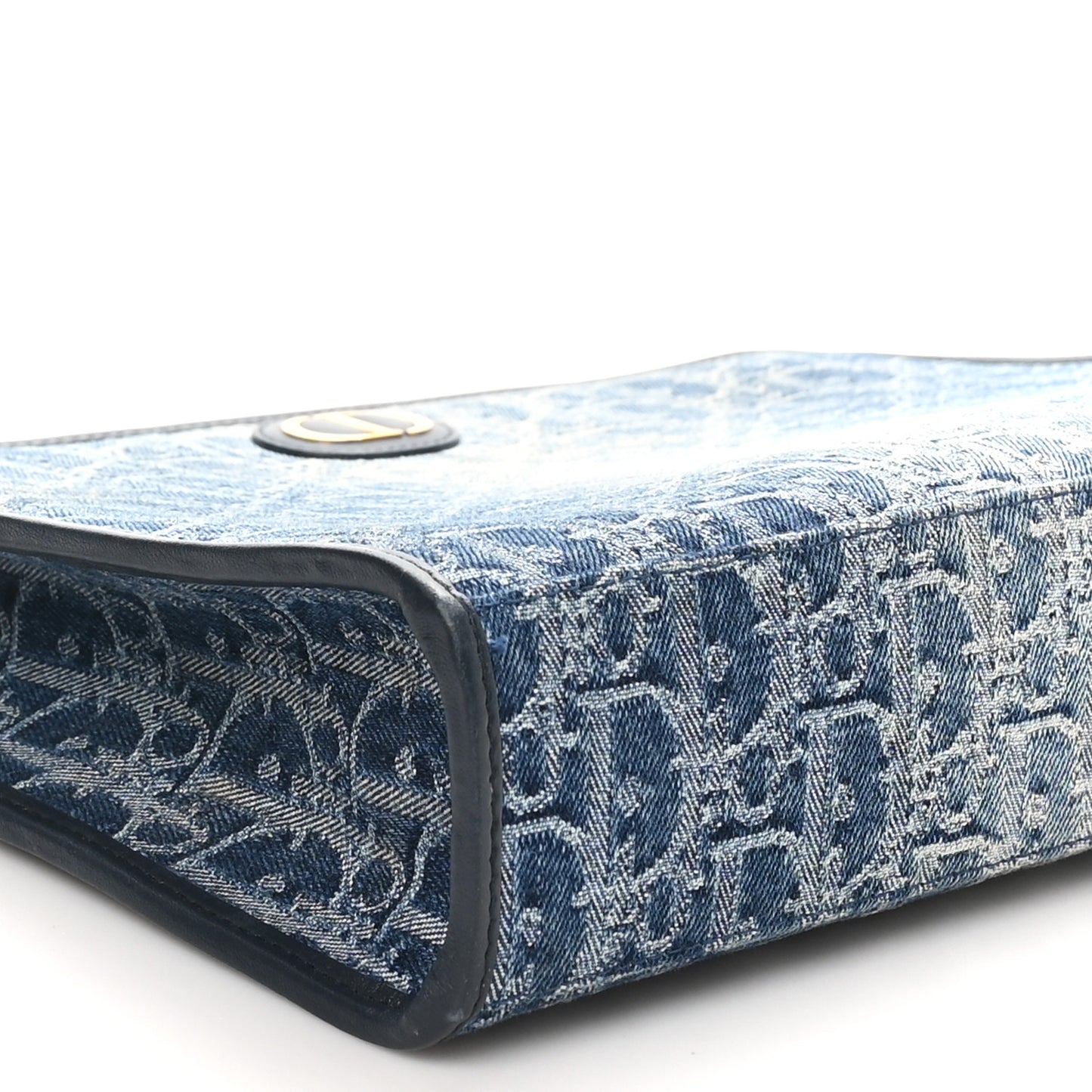 Denim Jacquard Oblique 30 Montaigne Dea Pouch  Blue