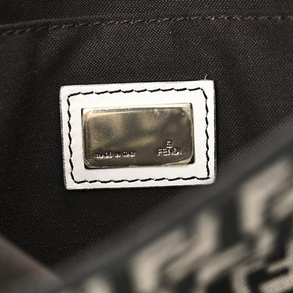 Fendi Zucchino Tube Messenger Bag Black White 6 of 9
