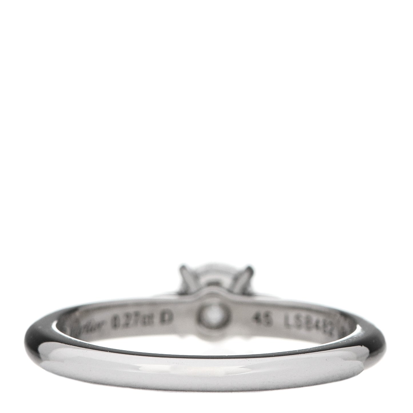 Platinum Diamond .27ct 1895 Solitaire Engagement Ring 45 3.25
