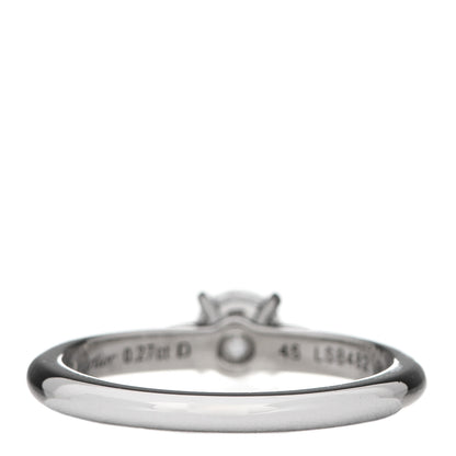 Cartier Platinum Diamond .27ct 1895 Solitaire Engagement Ring 45 3.25 4 of 6
