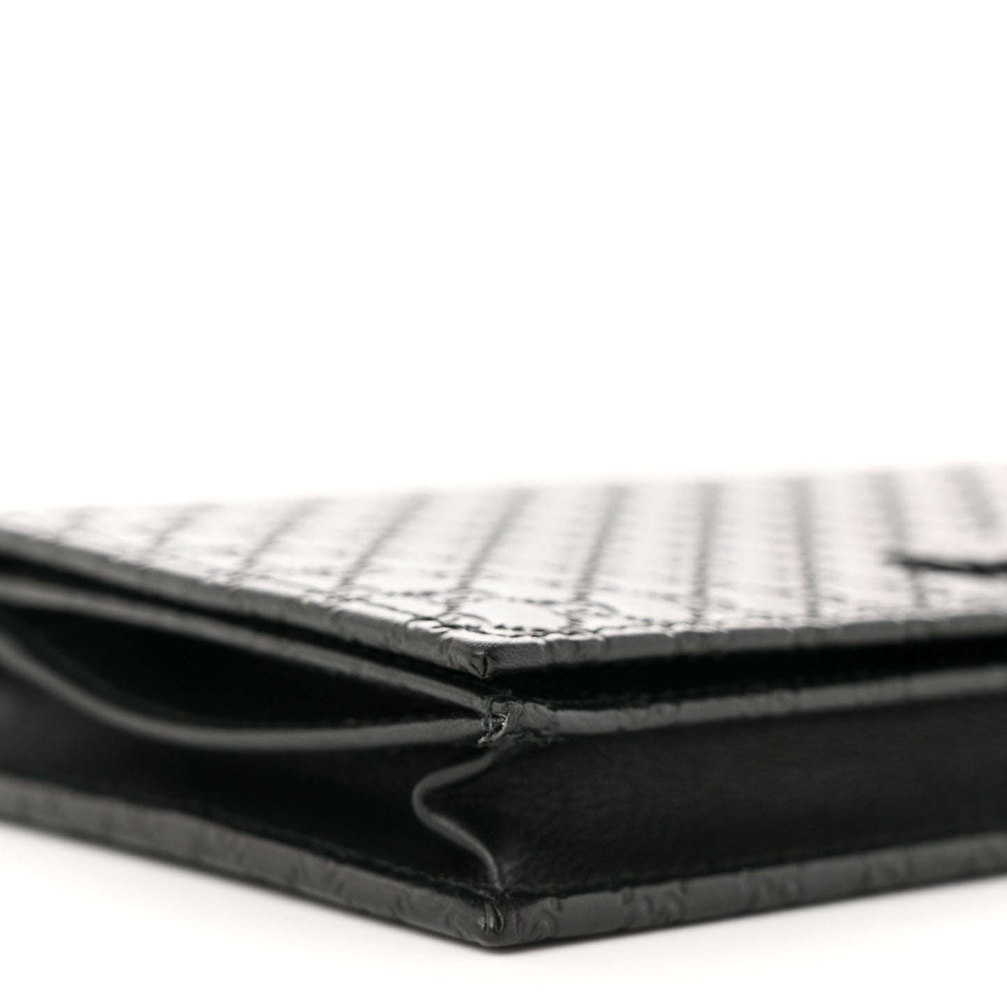 Microguccissima Crossbody Wallet Black