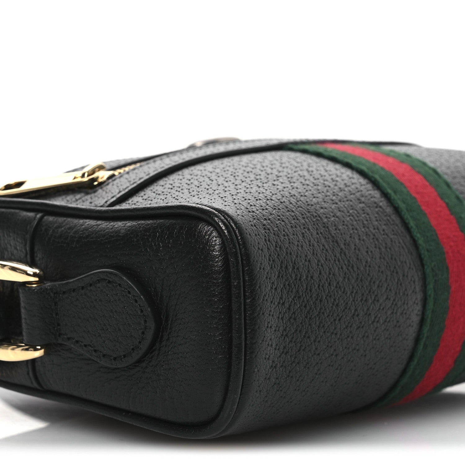Gucci Calfskin Web Mini Ophidia Shoulder Bag Black 9 of 10
