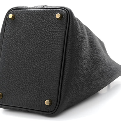 Hermes Taurillon Clemence Matte Alligator Picotin Lock Touch 18 PM Black 10 of 11