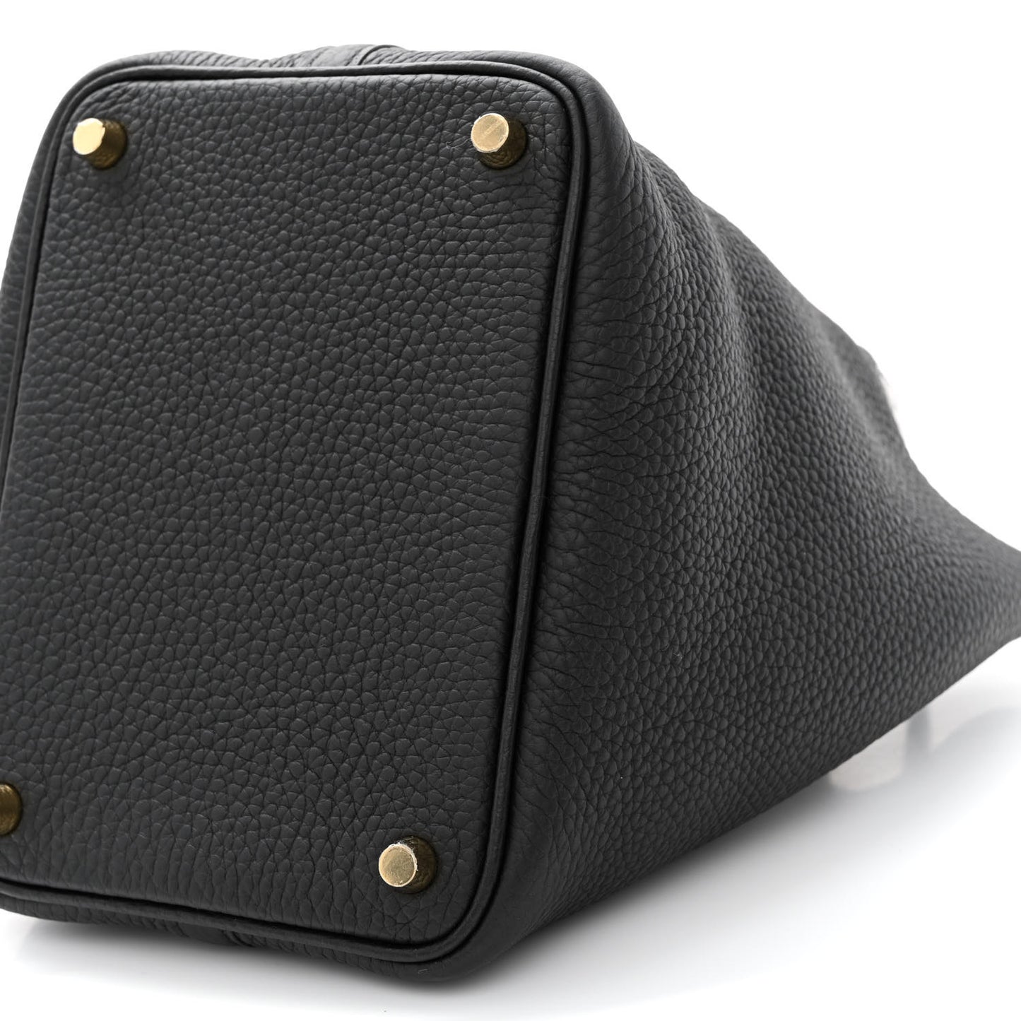 Taurillon Clemence Matte Alligator Picotin Lock Touch 18 PM Black
