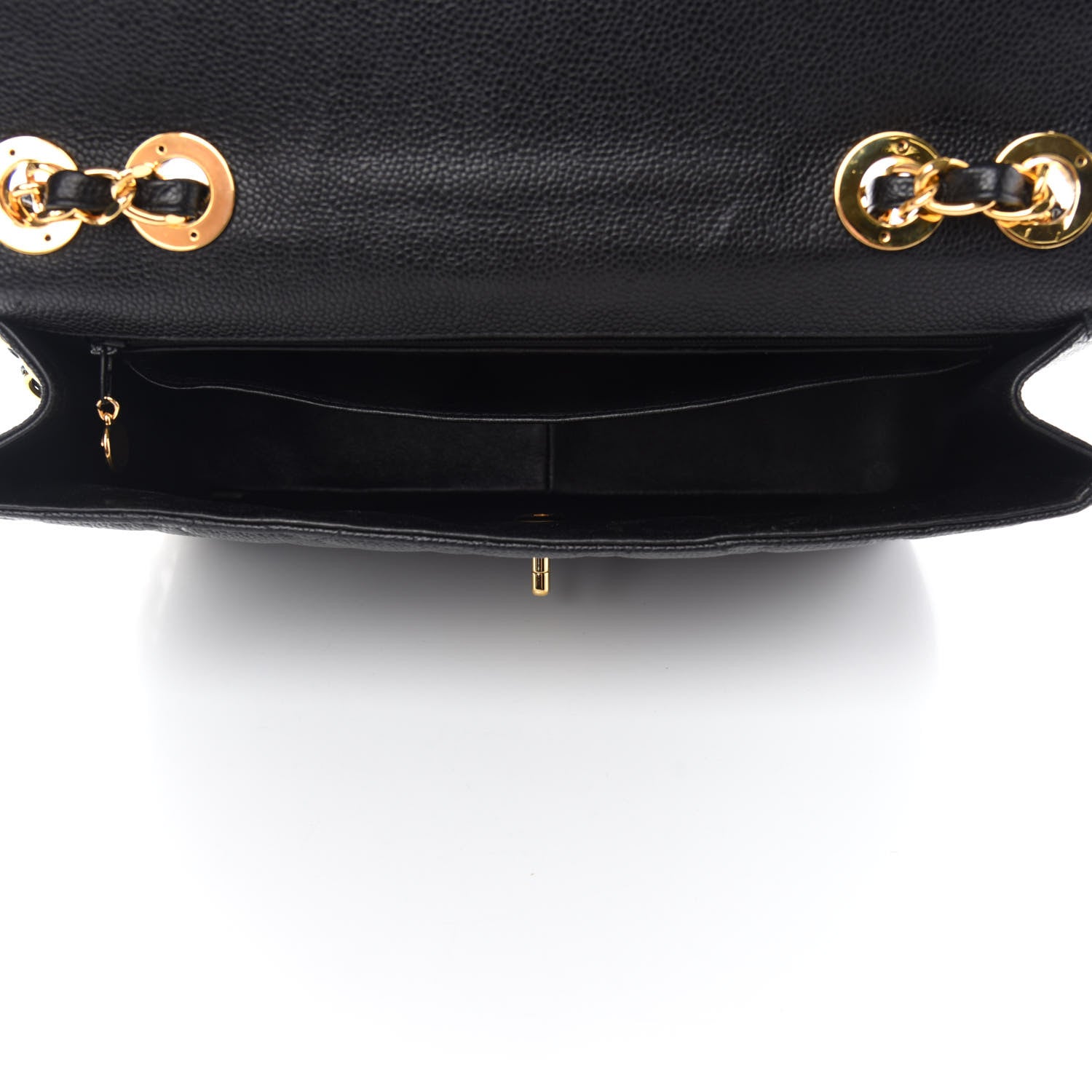 Chanel Caviar Quilted Jumbo Single Flap Black 5 of 10