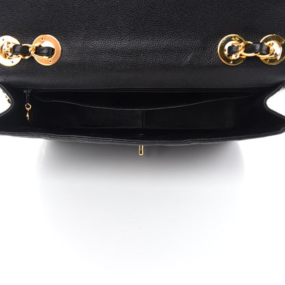 Chanel Caviar Quilted Jumbo Single Flap Black 5 of 10