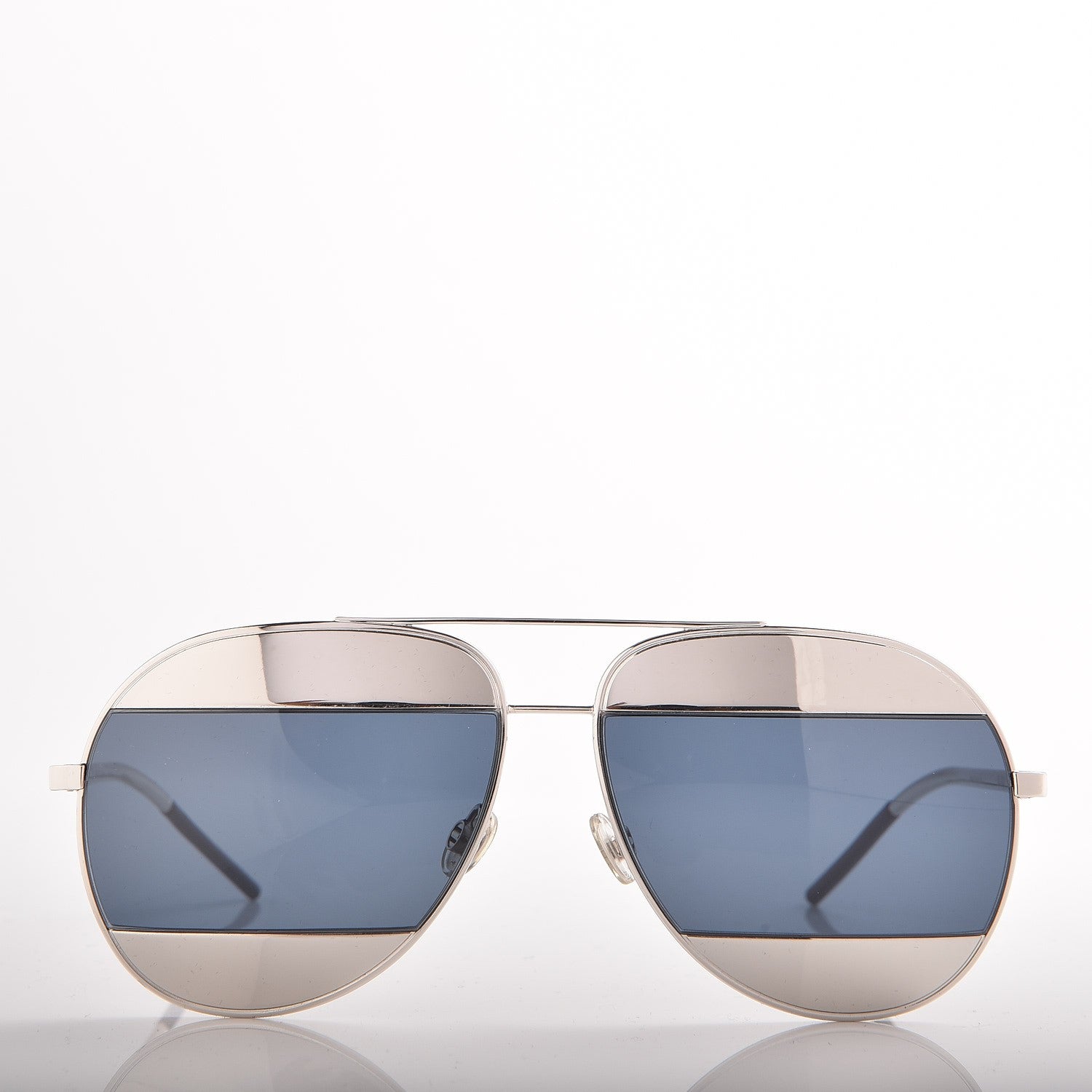 Christian Dior Split 1 Aviator Sunglasses Silver 2 of 7