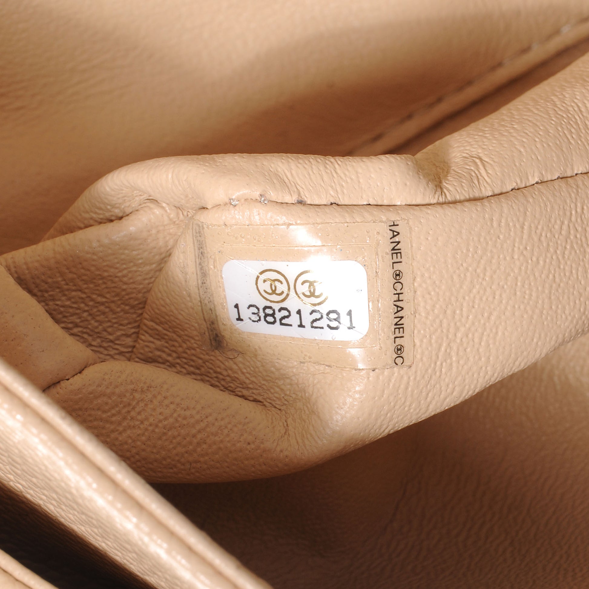 Chanel Caviar Quilted Medium Double Flap Beige Clair 8 of 9
