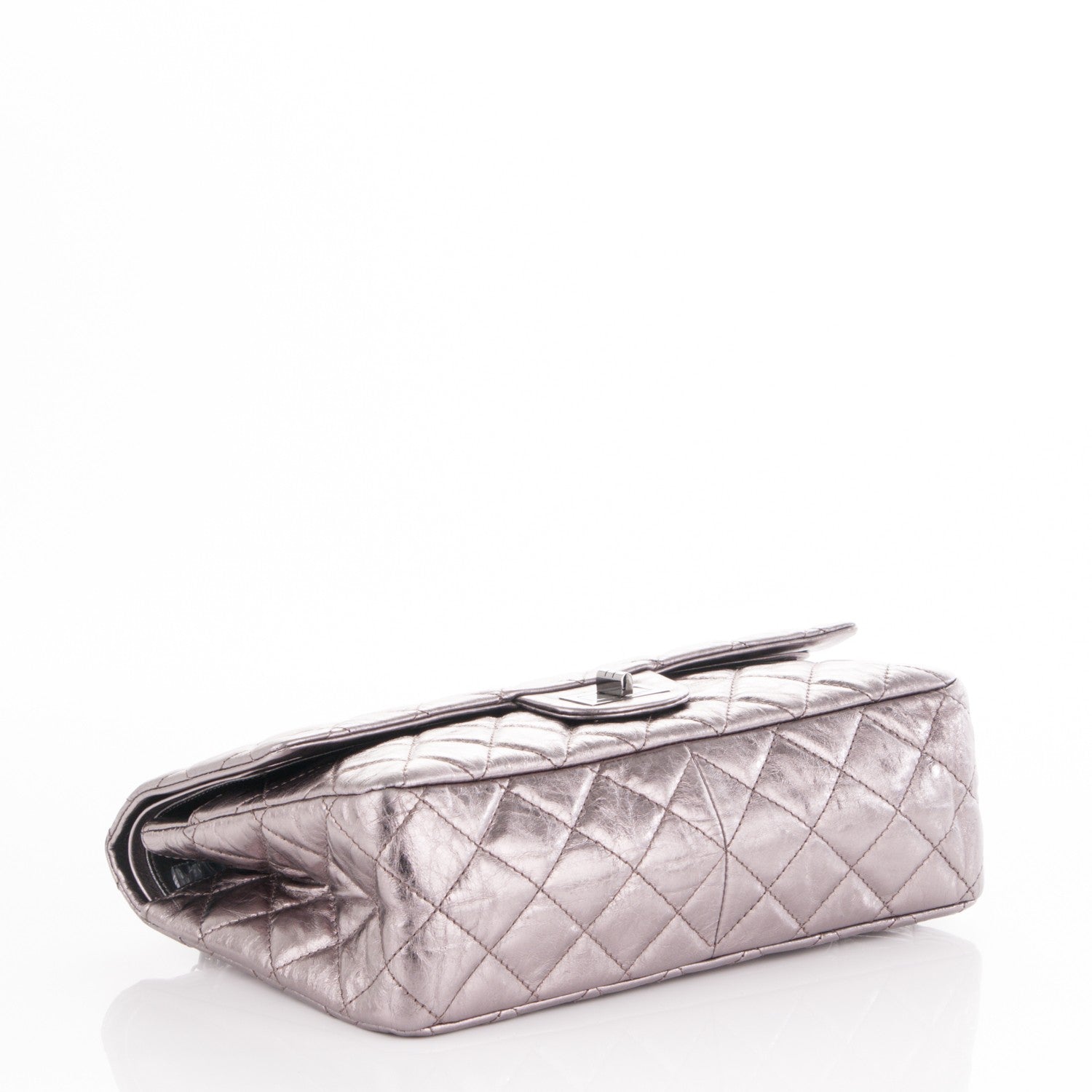 Chanel Metallic Aged Calfskin Quilted 2.55 Reissue 226 Flap Dark Silver 4 of 7