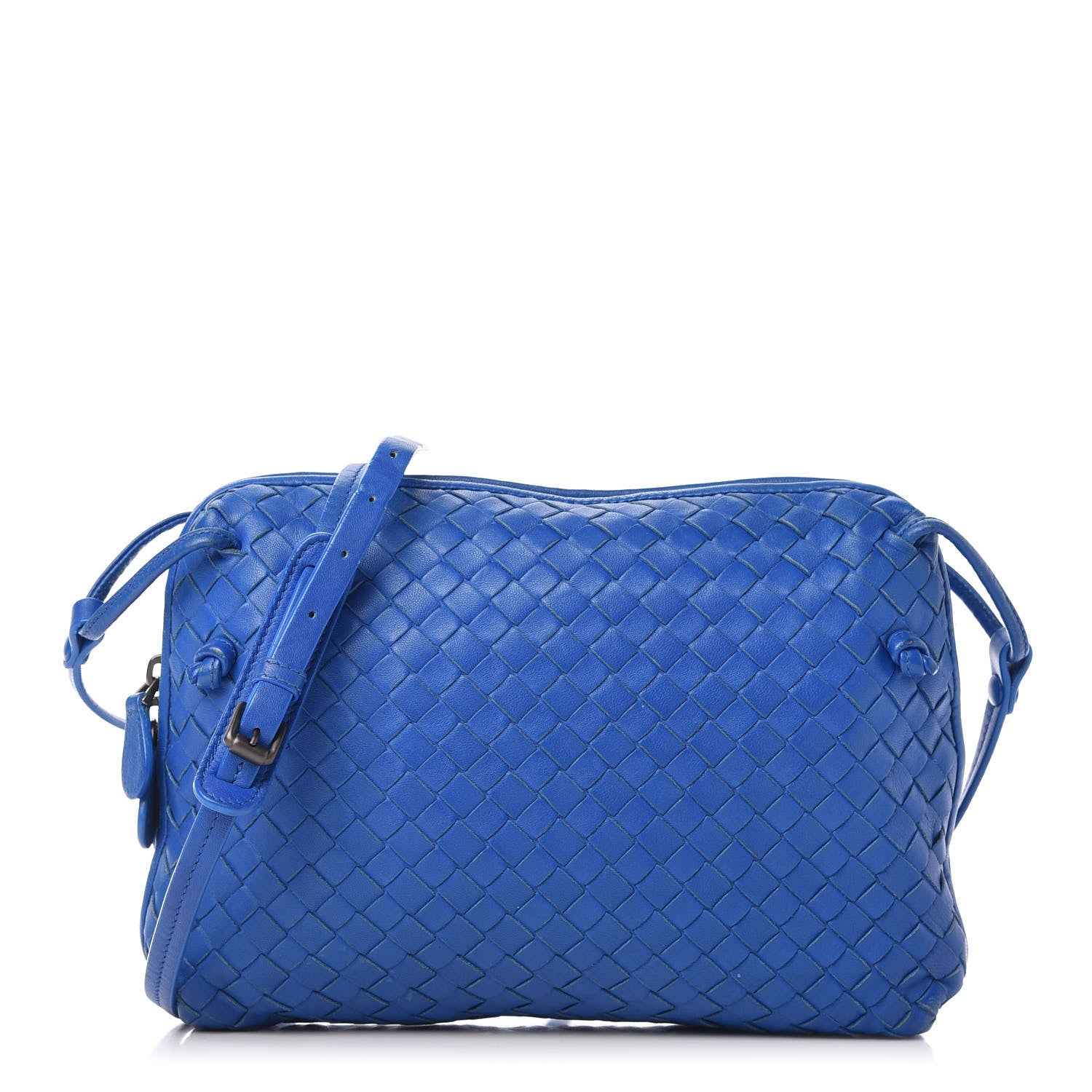 Bottega Veneta Nappa Intrecciato Pillow Crossbody Messenger Signal Blue 1 of 10