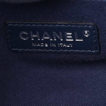 Chanel Canvas Sequin Medium Deauville Tote Navy 6 of 10