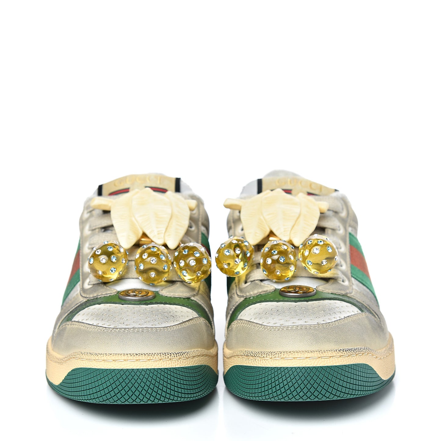 Nubuck Web Cherries Womens Screener Sneakers 35 Dusty Milk White Vintage Green