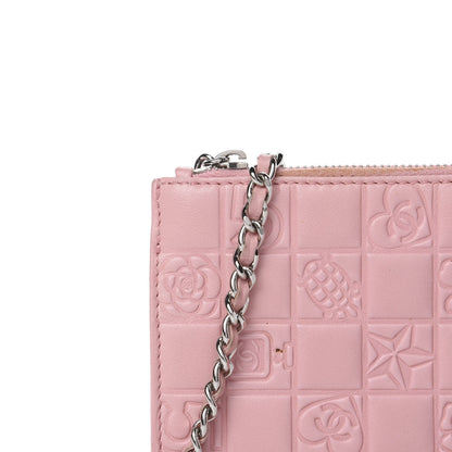 Chanel Lambskin Precious Symbols Pochette Pink 10 of 14