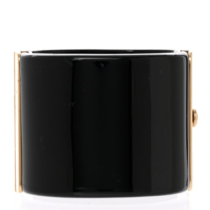 Chanel Resin Crystal Pearl CC Cuff Black 3 of 8