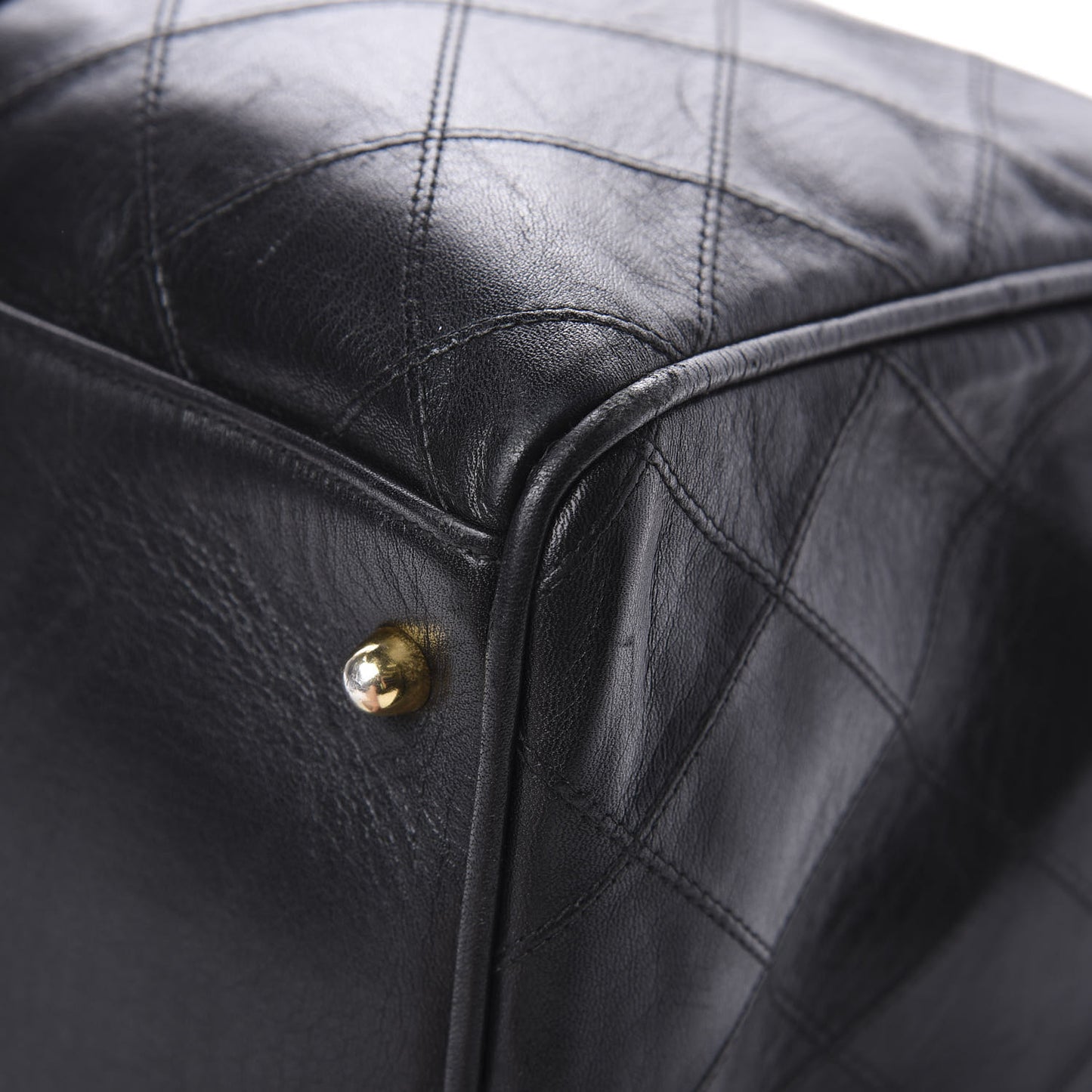 Calfskin Stitched CC Boston Black