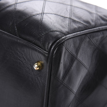 Chanel Calfskin Stitched CC Boston Black 10 of 21