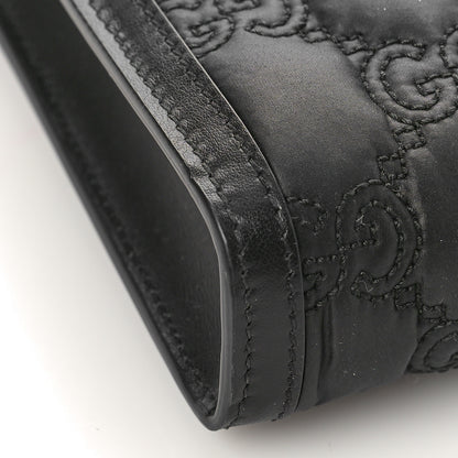 Gucci Nylon Calfskin Enamel GG Matelasse Mini Top Slip Handle Crossbody Bag Black 7 of 8