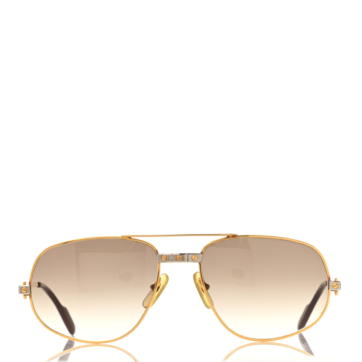 Vintage Aviator Vendome Santos Sunglasses Gold