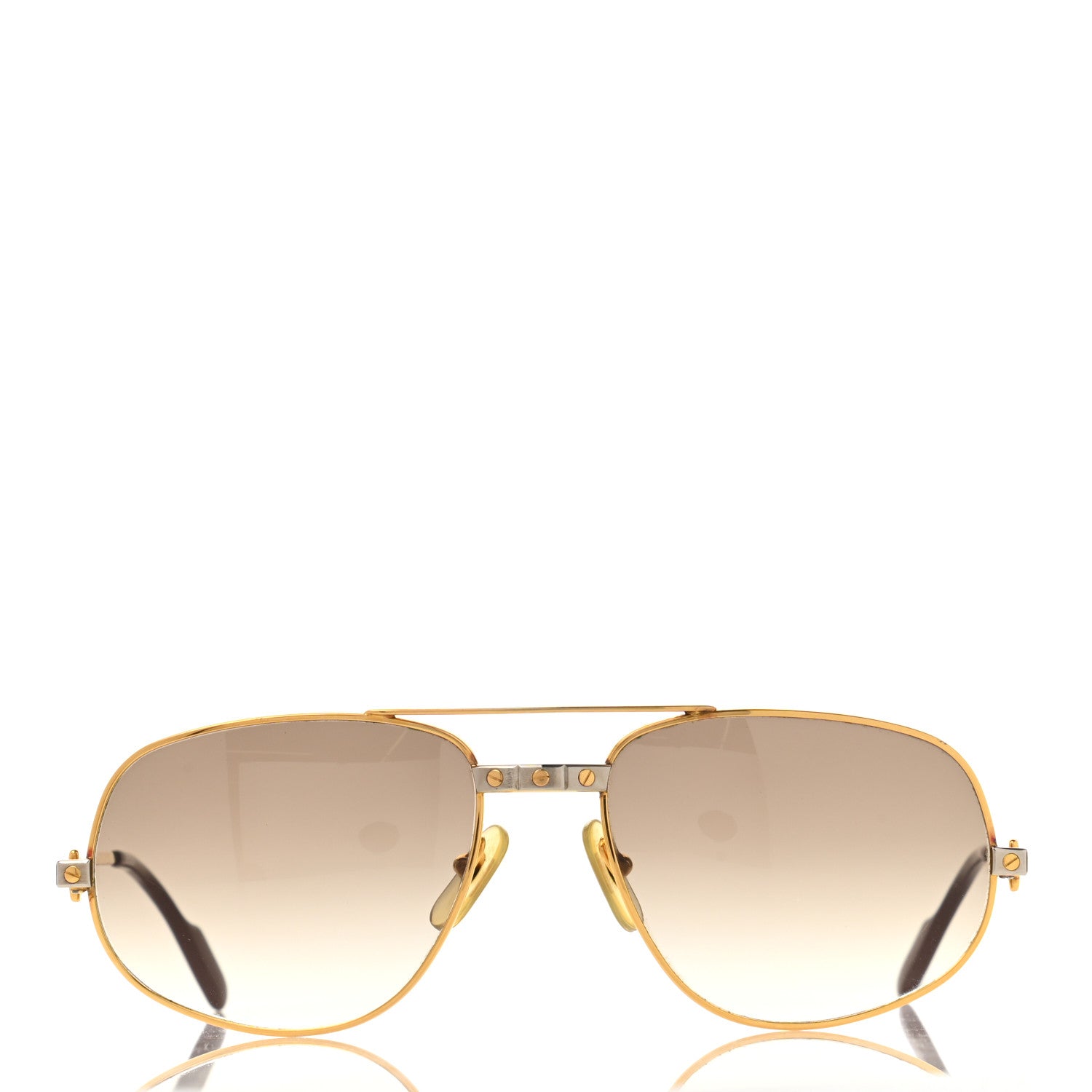 Cartier Vintage Aviator Vendome Santos Sunglasses Gold 2 of 7