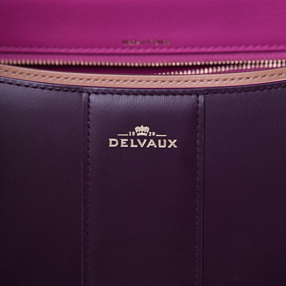 Delvaux Boxed Calfskin MM Magic Brillant Satchel Prune 5 of 9