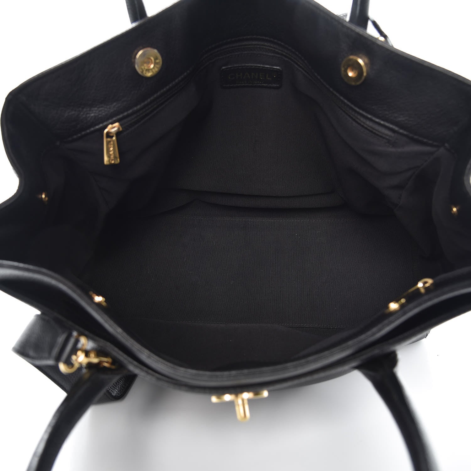 Chanel Calfskin Cerf Shopper Tote Black 5 of 12