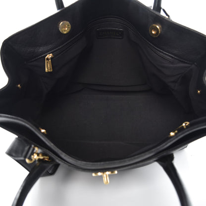 Chanel Calfskin Cerf Shopper Tote Black 5 of 12
